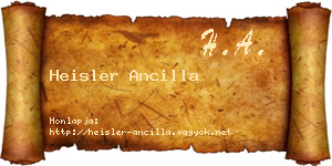 Heisler Ancilla névjegykártya